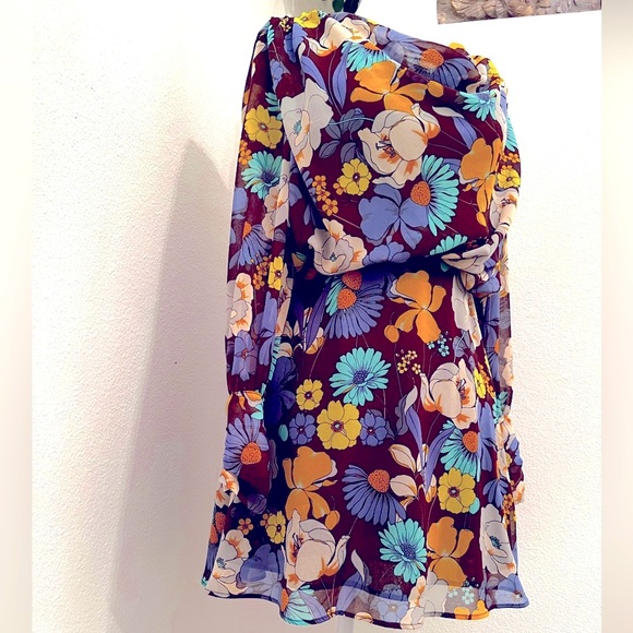 Zara Floral Mini Dress- 60’s floral print inspired! - Picture 3 of 13